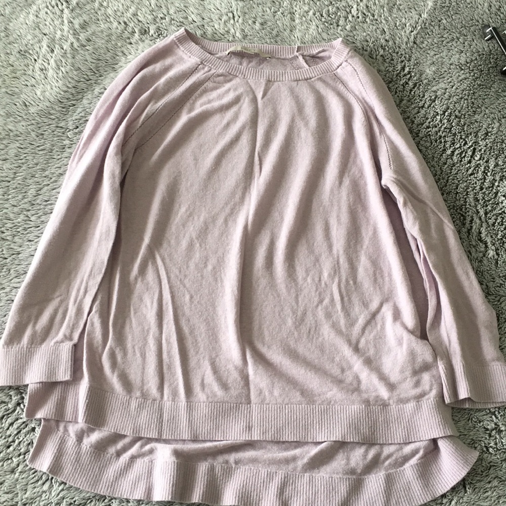 Cute, comfy, thin, purple sweater.